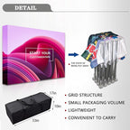 Customize Fabric Display Stand Trade Show Backdrop Aluminum Portable Pop Up Display Banner Backdrop with Collapsible Frame and Banner Set 12.5×7.5 FT