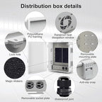 Outdoor Electrical Junction Box with High Power Outlet, 16" H* 12" L* 5.9" W, ABS Water Resistant Enclosure with Internal Mounting Panel & Hinged Cover.