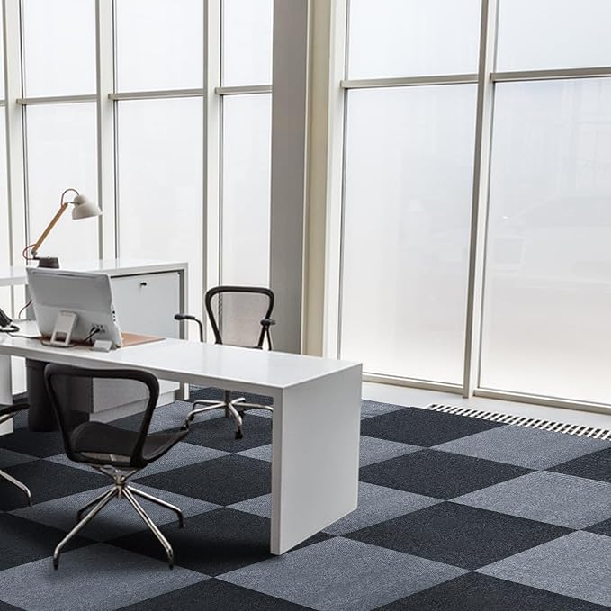 Peel and Stick Carpet Squares 24" x 24", Self Adhesive Non-Slip Carpet Tiles, Peel and Stick Soft Padded Carpet Tiles for Kitchen Bedrooms Indoor Outdoor(20 Tiles/80 sq ft)