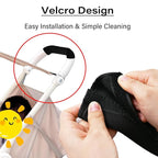 2Pcs 10.82 * 5.51inches Stroller Handlebar Cover,Pushchair Armrest Handle Protector Cover,Pram Bumper Bar Dustproof Handle Gloves Replacement Removable Universal Protective Case Grip Bar Covers