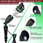 Color Changing Outdoor Landscape Lights, 12V RGB Low Voltage Landscape Lighting Kit with Remote Control, Smart Landscape Spotlights, Outdoor Uplights for Garden and Yard, ETL Listed