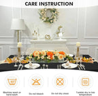 Spandex Table Cover 2 Pack 4FT Black Fitted Tablecloths,Washable Wrinkle Resistant Stretch Table Cloth Rectangle for Vendor Booth Display Items,Party Supplies for Adults,Wedding Decorations,Banquet