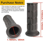 2 Pack Garden Wheelbarrow Handles Grips,Rubber Handlebars Anti-Slip for Tractors and Lawn Mowers,Inner Diameter 30mm