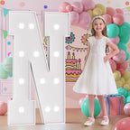 Light Up Letters, Marquee Letters 4 Feet Tall with Cool White Light, Large Letter for Party Graduation Homecoming Wedding Event Decoration, Marry Me Light Up Letter 4ft Marquee Sign Letras N