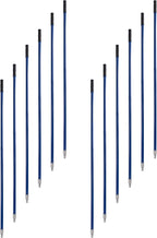 Matthew Cleaning Commercial Screw On Mop Handle for Floor Cleaning Heavy Duty Mop Head Replacement Holder 60inch with Threaded Metal Tip(Blue, 12 Pack)