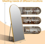81"x41"Floor Mirror Full Length,Arched Full Length Mirror with Stand,Full Body Mirror,Hanging or Large Leaning for Bedroom Living Room Gold