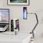 Houele Tablet Stand Holder, Adjustable Foldable Tablet Arm iPad Desk Mount with 360°Rotate Base, Phone Holder iPad Stand for Desk and Bed, Compatible with Tablets, Phones or Other 4-15.6" Device