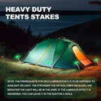 12 Pack Screw in Tent Stakes Heavy Duty,8 ’’ Ground Anchors Screw in,Metal Stakes with Hex Head Driver and Sturdy Storage Box. (12, Luminous White)