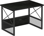 Printer Stand for Desk, Desktop Printer Stand Shelf Organzier for Home Office, for Above and Under Desk, Fax Machine Copier Scanner, Black