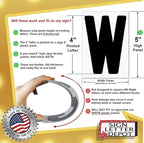4" Flex Changeable Sign Letters on 5" Clear Panels – Black Letters & Red Numbers – Fits A-Frame, Sidewalk & Portable Signs – Made in USA
