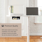 Under Desk Storage Shelf Under Desk Drawer Storage for Sit Stand Desk, Table, Gaming Desk, Workstations Under Desk Organizer Adds Tray for Home and Office(Black)