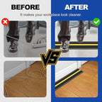 10Ft Cord Covers for Wires on Floor, 3-Channel Heavy Duty Floor Cord Cover with Anti-Slip Base & Yellow Warning Strips, Extension Cord Covers for Floor, Ideal for Home, Office, Outdoor Use