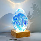 ZEERSHEE Pack 2 Wooden LED Light Display Base 2.3in Crystal Glass Light Base Stand Wood LED Display Stand for 3D Crystal Laser Glass Resin Art Warm Light Square USB Only
