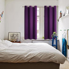 BGment Blackout Curtains - Grommet Thermal Insulated Room Darkening Bedroom and Living Room Curtain, Set of 2 Panels (38 x 45 Inch, Purple)