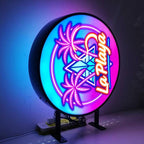 Custom Round Light Box Sign - Double Sided Illuminated Advertising Board for Shop, Bar, Cafe, Tea Salon Decor, or Billboard with Printed Logo (12" to 28")