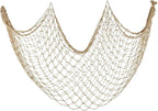 Decorative Fishing Net 80x40 Inch, Patioland Large Caramel Picture Fish Net, Wall Photo Hanging Fishnet for Nautical Mermaid Pirate Ocean Themed Hawaii Beach Under The Sea Party Decorations (1 Pack)