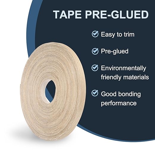 PATIKIL White Oak Edge Banding, 3/4 Inch x 250 ft Wood Veneer Tape Pre-glued Flexible Plywood Edge Banding with Hot Melt Adhesive for Furniture Restoration