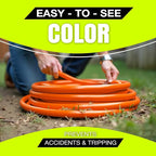 100ft Outdoor/Indoor Extension Cord 3-Outlet 12/3 Gauge Extra Heavy Duty ETL Listed, 3 Prong SJTW, Waterproof, Flexible Cold-Resistant Long Power Cord,15A 125V 1875W, Orange by LifeSupplyUSA