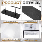 Zhengmy Tabletop Sign Holder with Flat Base Double Sided Countertop Sign Holder Desktop Display Stand Metal Poster Display Stand for Office Store Restaurant Hotels, Black(11" X 8.5",Horizontal,2 Pcs)