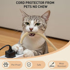 AGPTEK Cable Sleeve Cover, 10ft - 1.5 inch Desk Cord Organizer Cable Hider, Home Office Wire Management Computer TV Wire Loom Tubing, Pet Proof Cord Protector, from Cat Dog Chewing, Wood Color
