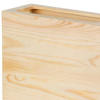 2.3 Gallons Rectangular Wooden Trash Can | Trash Can with Bin Liners | Decorative Waste Basket | Recycling Bin for Bathroom | Natural Wood Finish Basket for Kitchen | Paper Basket for Office