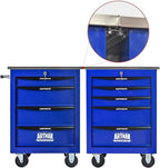 5-Drawer Heavy-Duty Rolling Tool Chest with Wheels & Steel Roof, Lockable Tool Chest Storage Cabinet for Garage, Workshop, Warehouse, and Repair Shop