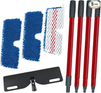 Microfiber Mops for Floor Cleaning, Flat Mop for Wet & Dry Use, Dust Mop for Hardwood Floors with 3 Reusable Pads for O Cedar Hardwood Floor 'N More 3-Action Mop and Extendable 58" Long Handle
