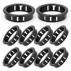 10PCS 2-3/8" Black Cable Snap Bushing Grommet, Snap in Cord Bushing Protect Cables