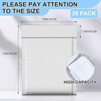 Ireer 20 Pack Extra Large 14 x 19" Bubble Mailers Poly Padded Envelopes Cushioned Mailing Envelopes Bubble Padded Mailers Self Adhesive Waterproof Shipping Bags for Business Christmas Gift Packaging