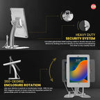 CTA Digital Dual Kiosk Stand – CTA Dual Security Kiosk Stand with Locking Case and Cable for iPad 7th,/ 8th/ 9th Gen 10.2” (PAD-ASK10)