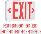 LIT-PaTH LED EXIT Sign, Emergency light with Double Face and Back Up Batteries- US Standard Red Letter Exit Lighting, UL 924 and CEC Qualified, 120-277 Voltage, 12-Pack
