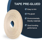 PATIKIL White Oak Edge Banding, 1/2 Inch x 250 ft Wood Veneer Tape Pre-glued Flexible Plywood Edge Banding with Hot Melt Adhesive for Furniture Restoration