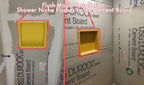 Ready For Tile Waterproof Leak Proof 16" x 20" Bathroom Recessed Shower Niche - Single Bathroom Shelf Organizer Storage For Shampoo & Toiletry Storage - Flush Mount Installation