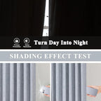 Vision Home Chambray Blue Pinch Pleated Full Blackout Curtains Room Darkening Window Curtains 84 inch for Living Room Bedroom Thermal Insulated Pinch Pleat Drapes with Hooks Back Tab 2 Panel 40"Wx84"L
