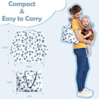 Shopping Cart Cover for Baby Girl Boy 2-in-1 High Chair Water Resistant High Chair Cover Blue Space Rocket Gender Neutral Cart Cover for Babies Padded Grocery Cart Cover for Baby
