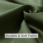 JIUZHEN Christmas Blackout Curtains for Bedroom - 60 Inch Wide Thermal Insulated Room Darkening Privacy Soundproof Curtains for Living Room, Set of 2 Panels with Tiebacks, 60 x 63 inches, Olive Green