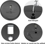 6Packs Pedestal Poster Sign Stand, Adjustable Aluminum Snap Open Frame Sign Holder Poster Stand 11x17 Inch for Vertical/Horizontal Display, Black