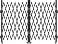 VEVOR Double Folding Security Gate, Lockable Scissor Gate with 360° Swivel Casters, Outdoor Barricade Steel Retractable Gates, for Entry Security, Garage, Warehouse & Pool, 129.92 x 63.19 in (W x H)