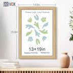 VCK 13x19 Oak Wood Frame for Poster & Picture, Natural Solid Wood Photo Frames 5 Pack, Wall Gallery Frame