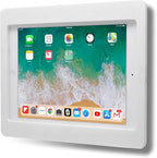 TABcare Anti-Theft Acrylic VESA Enclosure for Apple iPad Pro 9.7" with Free Wall Mount Kit & 90-Degree Angle Charge Cable (iPad Pro 9.7", White)