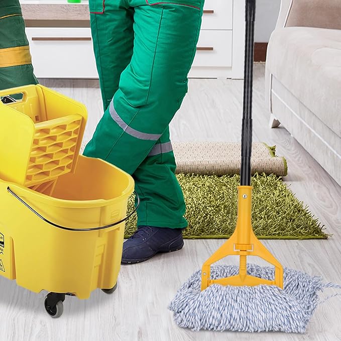 Commercial Heavy Duty Mop Heads Replacement for Rubbermaid: 6 Packs Industrial Wet Mop Head for Floor Cleaning - Commercial Products Wet Refills