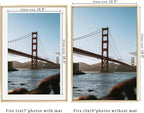 Frametory, 13x19 Metal Picture Frame with Mat for 11x17 Picture & Real Glass, Aluminum Photo Frame Collection (Gold, 2 Pack)