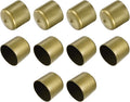 uxcell 10pcs Rubber End Caps 43mm ID Vinyl Round End Cap Cover Screw Thread Protectors Gold