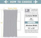 ChrisDowa Blackout Curtains 70 inches Wide for Bedroom - Extra Wide Grommet Thermal Insulated Room Darkening Curtains for Living Room (1 Panel, Stone Blue, 70 x 84 Inch)