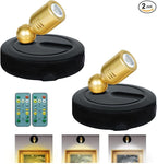 Picture Light Battery Operated, 3 Color Temperatures Picture Light with Remote, Indoor LED Spot Lights for Plants for Wall Frame Dartboard Art Painting Display Accent-Black Gold