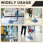 Heavy Duty Commercial Mop with 3 Extra Large Reusable Replacement Head,59" Long Handle Industrial Wet Mops,Looped-End String Cotton Mop for Floor Cleaning,House,Kitchen,Office,Garage,Tile