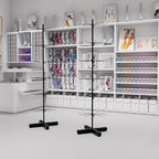 Black Spinning Rotating Display 6-Tier Heavy-Duty Retail Display Rack with Hooks for Jewelry, Keychains, Socks, Toys Commercial Use