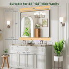44X36 Black Bathroom Mirror for Over Sink, Metal Framed Vanity Mirror Wall Mounted, Rectangle Mirror for Bedroom Living Room Restroom Entryway, Anti-Rust, HD Tempered Glass
