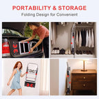 Upgraded 3 in 1 Aluminum Folding Hand Truck, 600lbs Capacity, Heavy Duty Convertible Dolly with Retractable Handle and 4 Rubber Wheels, Collapsible Cart for Moving Home, Office, Warehouse (Red)