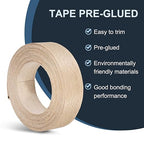 PATIKIL White Oak Edge Banding, 1-1/2 Inch x 25 ft Wood Veneer Tape Pre-glued Flexible Plywood Edge Banding with Hot Melt Adhesive for Furniture Restoration